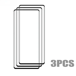 9D Curved Tempered Glass Screen and Lens Protector - Anti - Scratch and Soft Fiber Film - Motorola Edge 40 (3 Glass)