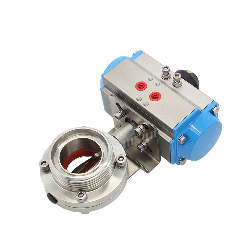 

sanitary Intelligent aluminum actuator pneumatic control butterfly valve for chemical