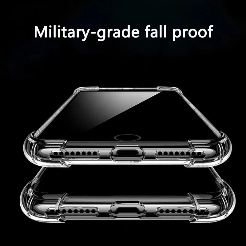 Four-Corners Shockproof Transparent TPU Protective Back Cover Case