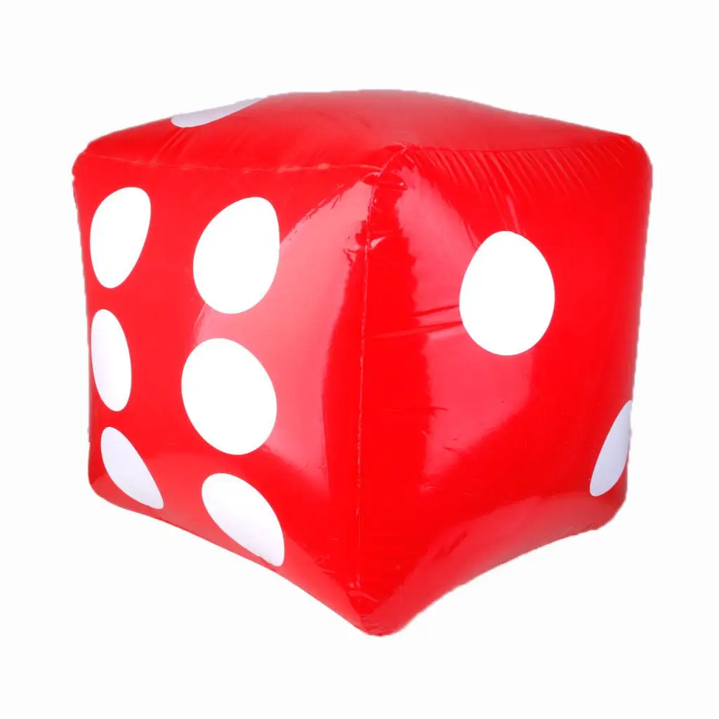 PVC Inflatable Dice Toys Large Funny Dices Party Games Prop Children Kids Toy Gift for Pool Beach Toy 60x60cm