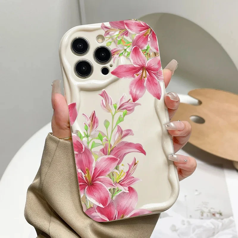 Charming Blue Pink Lily Phone Case Cover