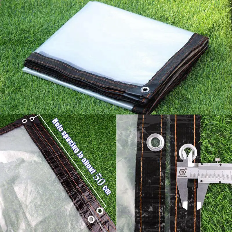 0.1mm Transparent Tarpaulin Succulent Plant Waterproof Shade Film Gazebo Balcony Garden Furniture Rain Cover Canopy Awning