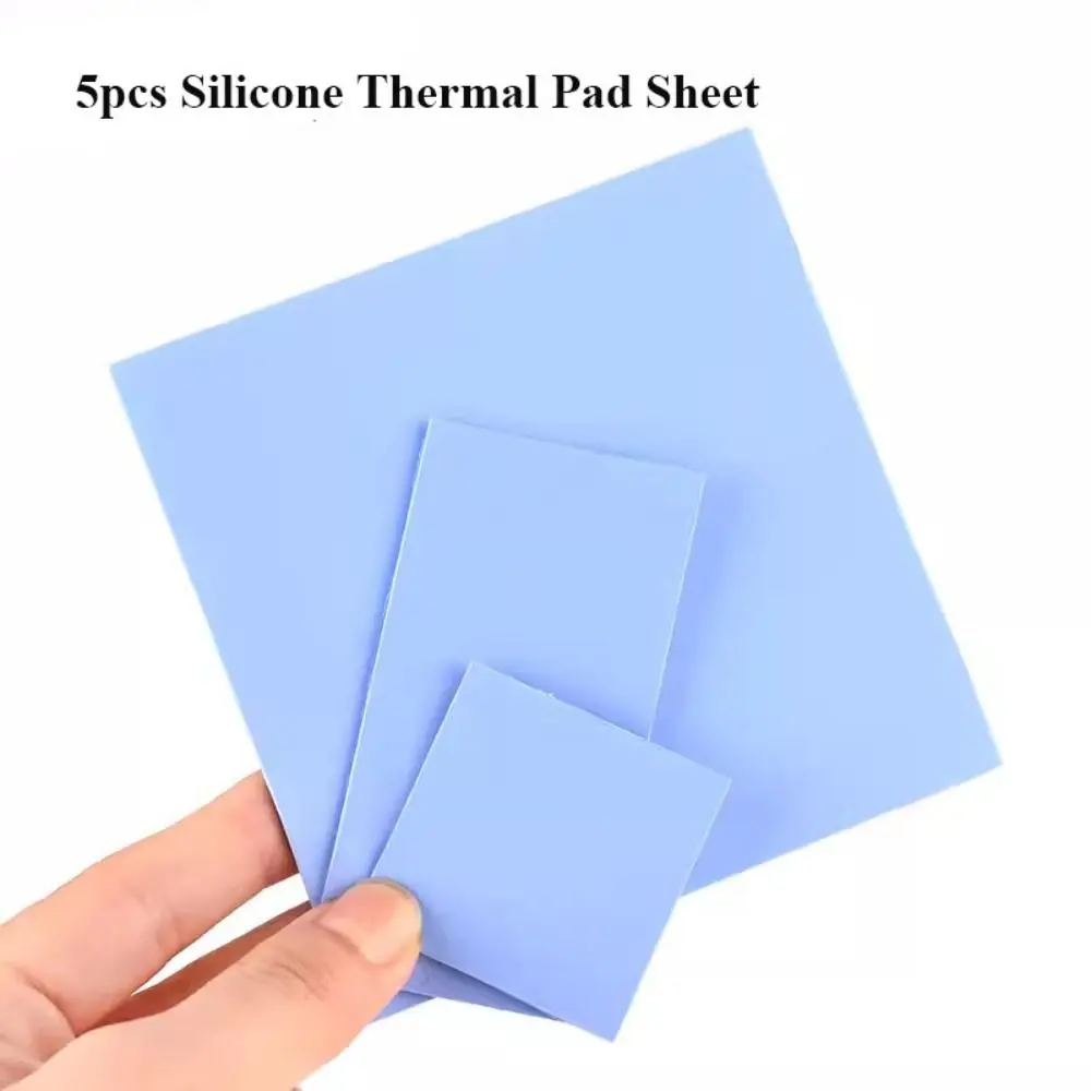 

5pcs 4 Styles Silicone Thermal Pad New White Color Heat Conduction Thermal Pad Sheet Graphics Chip Heat Heat Reducing Patch