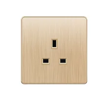  Depoguye Gold 13A UK Plug USB Wall Power Socket, Universal 10-hole outlet with Switch Electrical wall outlet with usb charger 
