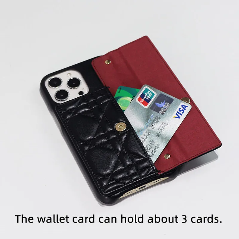 13 pro max cases Luxury Wallet PU Leather Pearl Shoulder Chain Case For Iphone 13 12 Pro Max Cover Strap Crossbody Card Holder Phone Bag iphone 13 pro max wallet case
