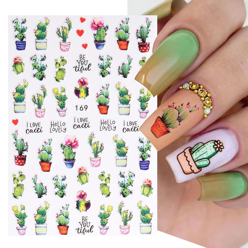 cactus nail design