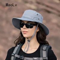 Outdoor Sun Hat for Men Summer Quick Drying Breathable Short Brim Bucket Hat Women Hiking Fishing Safari Visor Cap Gorras 3