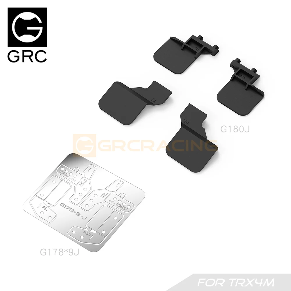 GRC 1/18 Gummi-Schmutzfänger für Traxxas TRX4M Defender Bronco Upgrade Option-Teile # G178J / G179J