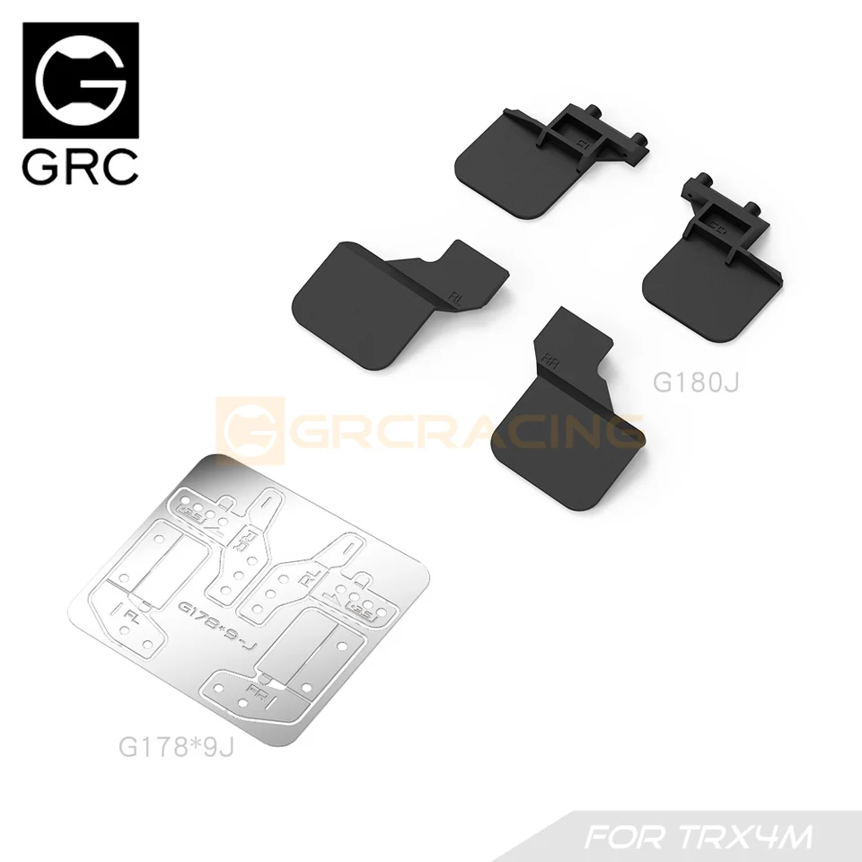 ZEZEFUFU 2 Pezzi Parafanghi Anteriori/Posteriori In Materiale Flessibile Per Auto RC Traxxas TRX-4M Bronco 1/18 – Kit Di Aggiornamento Con Viti