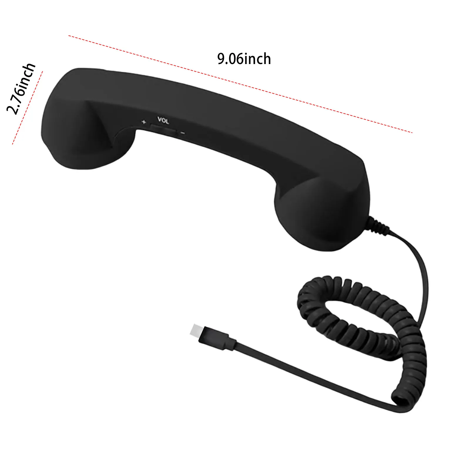 Ergonomic Vintage Wired Telephone Handset