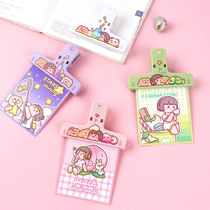 Paper Binder Book Clips Cute Cartoon Office Supplies