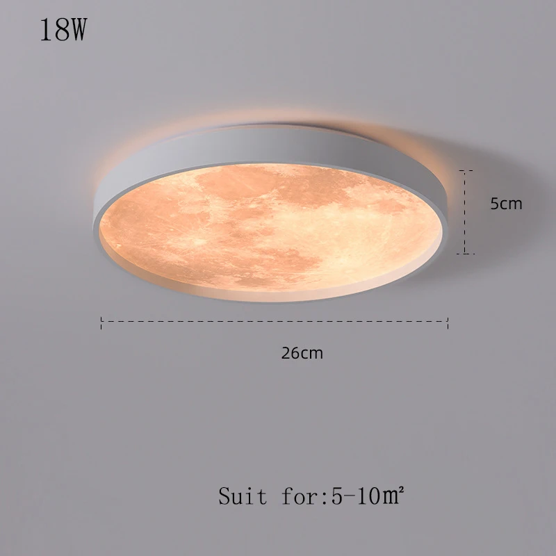 LED Ceiling Light AC220V 30W 24W 18W Round Moon Background Ceiling Lamps For Bedroom Living Room Meetingroom Corridor Lighting modern led ceiling lights Ceiling Lights