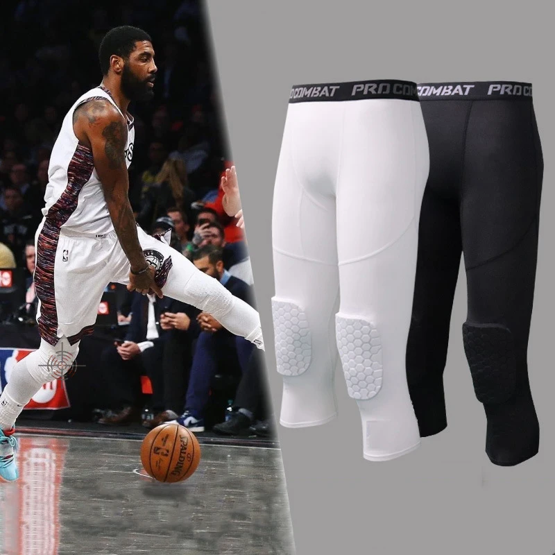 Men Basketball Compression Pants with Knee Pads Running Jogging Sports  Tights Male Quick Dry Fitness Gym Workout Leggings - AliExpress