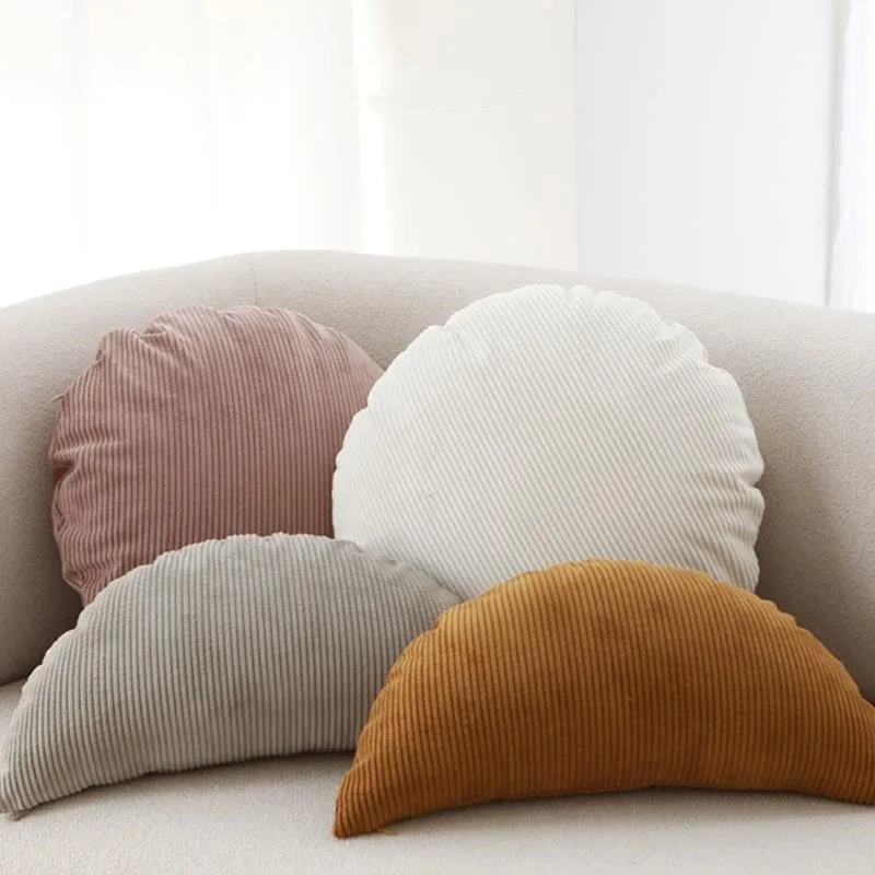 

45x45/50x50cm Round Pillow Case Nordic Solid Color Striped Corduroy Decorative Sofa Chair Car Cushion Cover Home Pillowcase