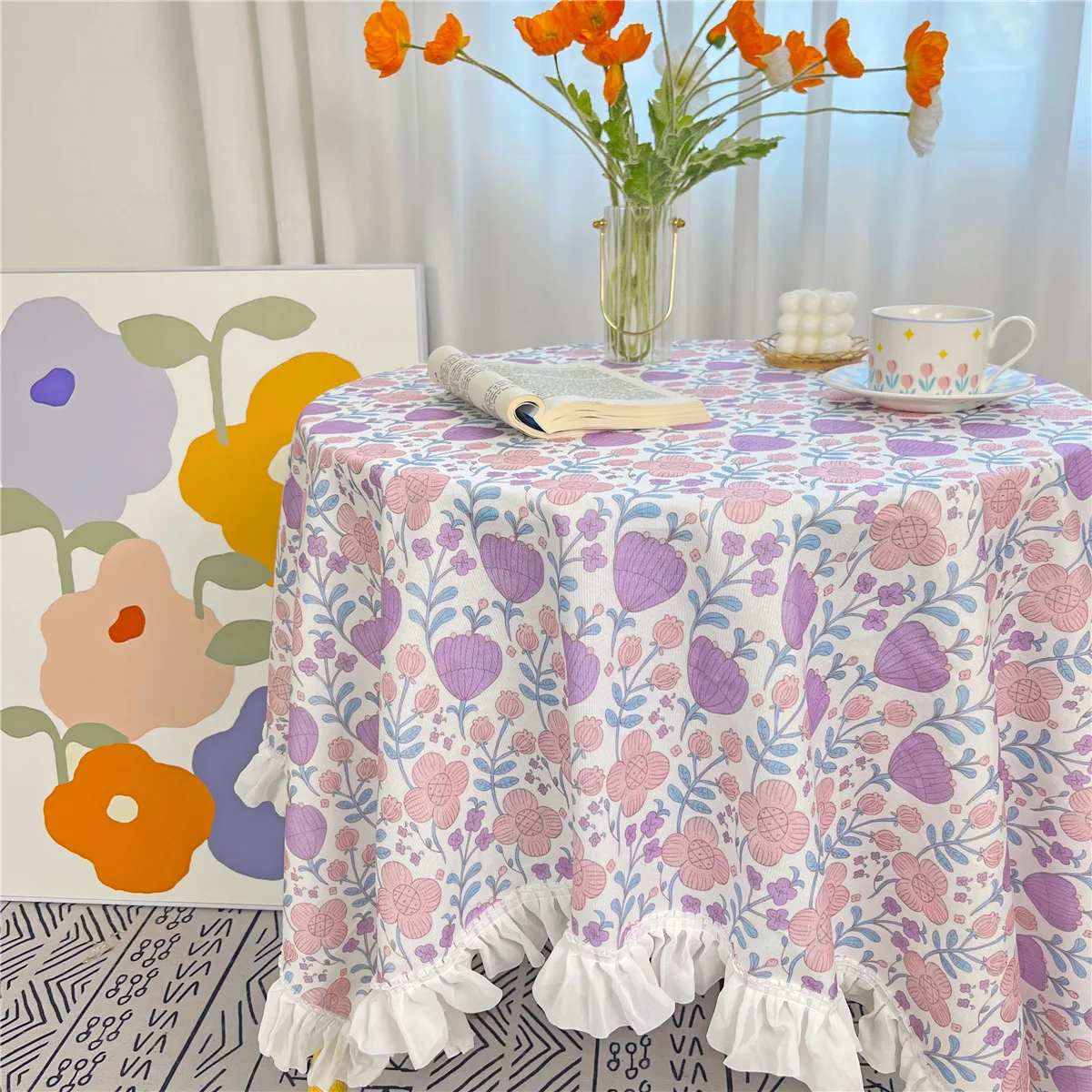 

1380680 Wind table cloth home tea table cloth cotton linen rectangular simple table cloth table mat