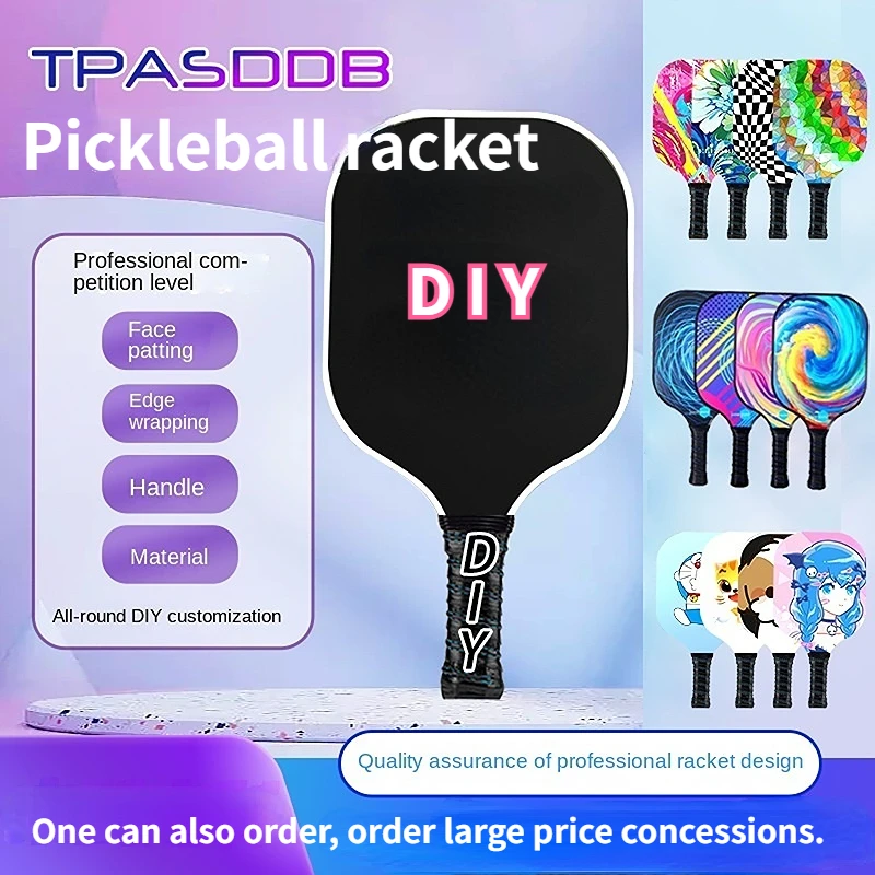 DIY customization Pickleball Paddle Carbon fiber surface glass fiber black white to figure Please contact customer