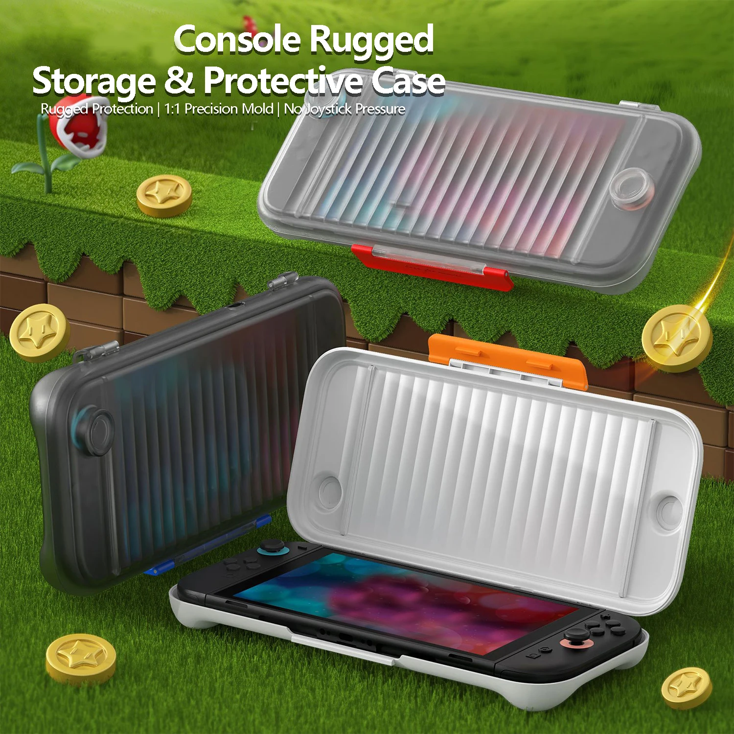 스위치 2용 하드 PC 여행용 케이스, 미끄럼 방지 무광 초슬림 보호 커버 (충전 포트 포함)