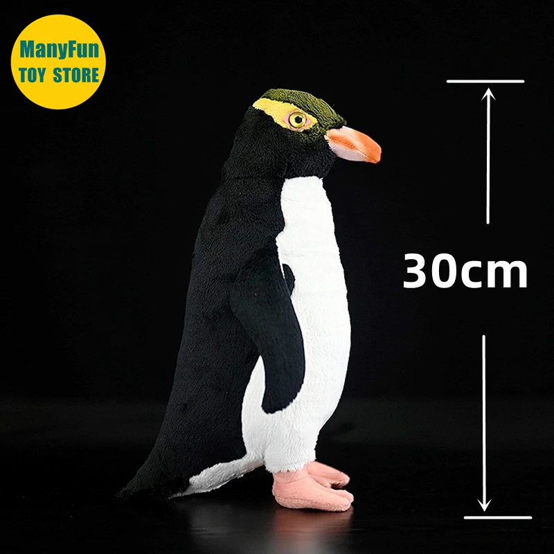 Chinstrap Penguin Plush Toy Realistic Ringed Penguin Plushie Lifelike Bearded Penguin Stuffed Animal Simulation Doll Toy