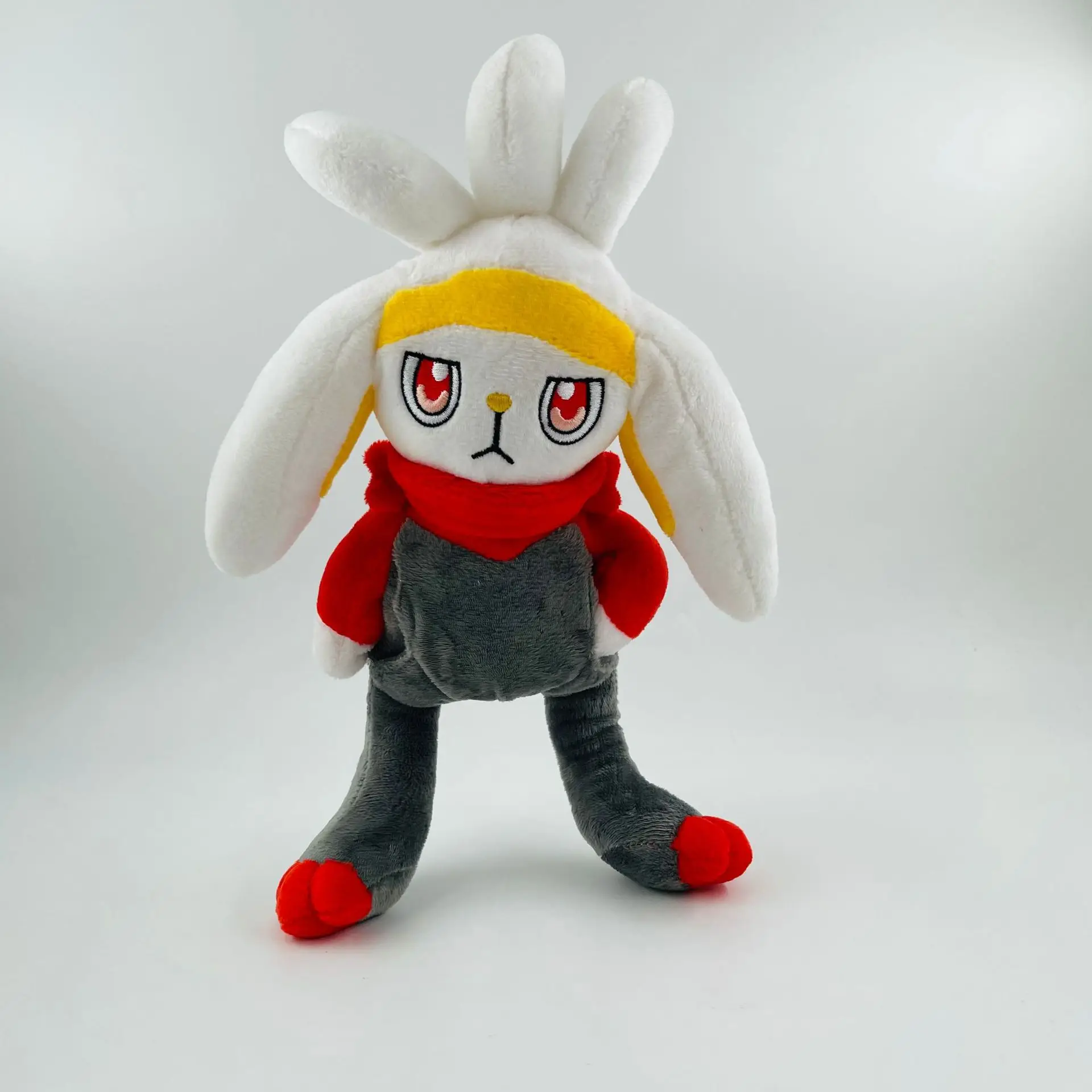 28Cm Pokemon Cartoon Anime Scorbunny Evolution Version Raboot Pillow Doll Ornament Regalo Di Compleanno Kawaii Animal Hobby Collection