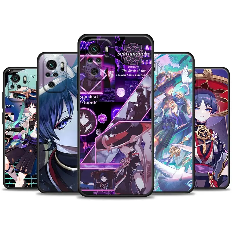 

Scaramouche Genshin Impact Phone Case For Xiaomi Redmi Note 11 10 9 8 12 Pro Plus 9S 7 10S 11S Cover Redmi Note 10Pro 8Pro Funda