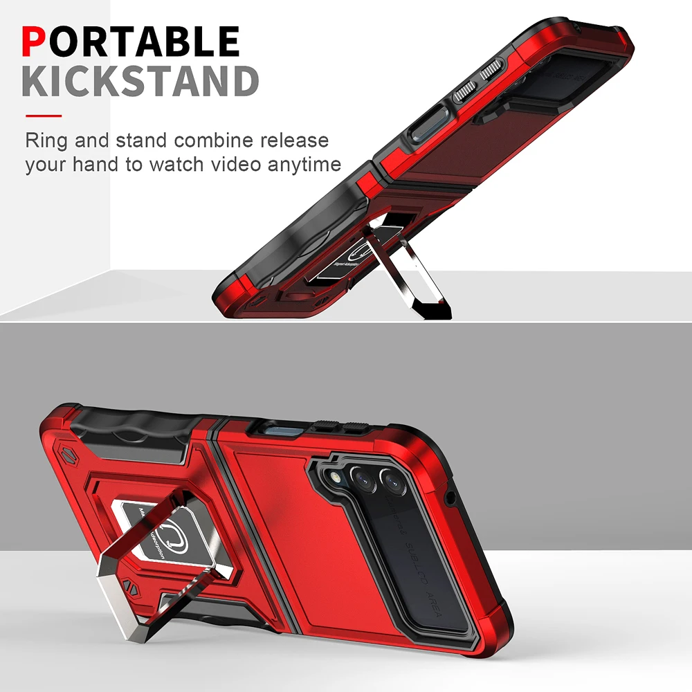 Shockproof TPU Bumper Cover Ring Stand Coque for Samsung Galaxy Z Flip3 Zflip Flip 3 Zflip3 5G 6.7 Case Fundas Protective Shell galaxy z flip3 5g case