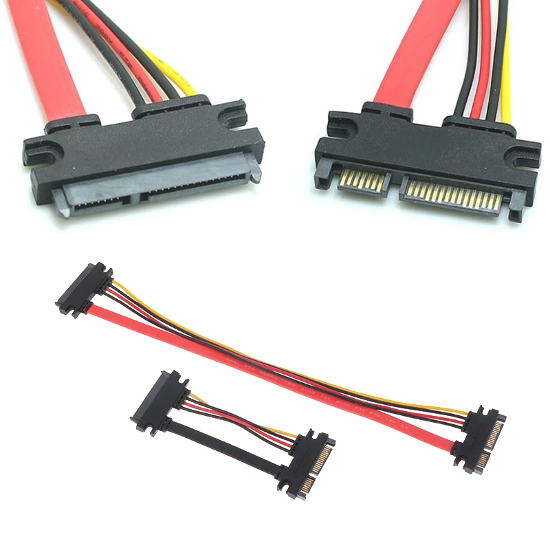 

Sata 22 Pin Male To Female Sata Extension Cable SATA 22 Pin Male To Female 7+15 Pin Sata Data Power Combo Cable Extension Cable