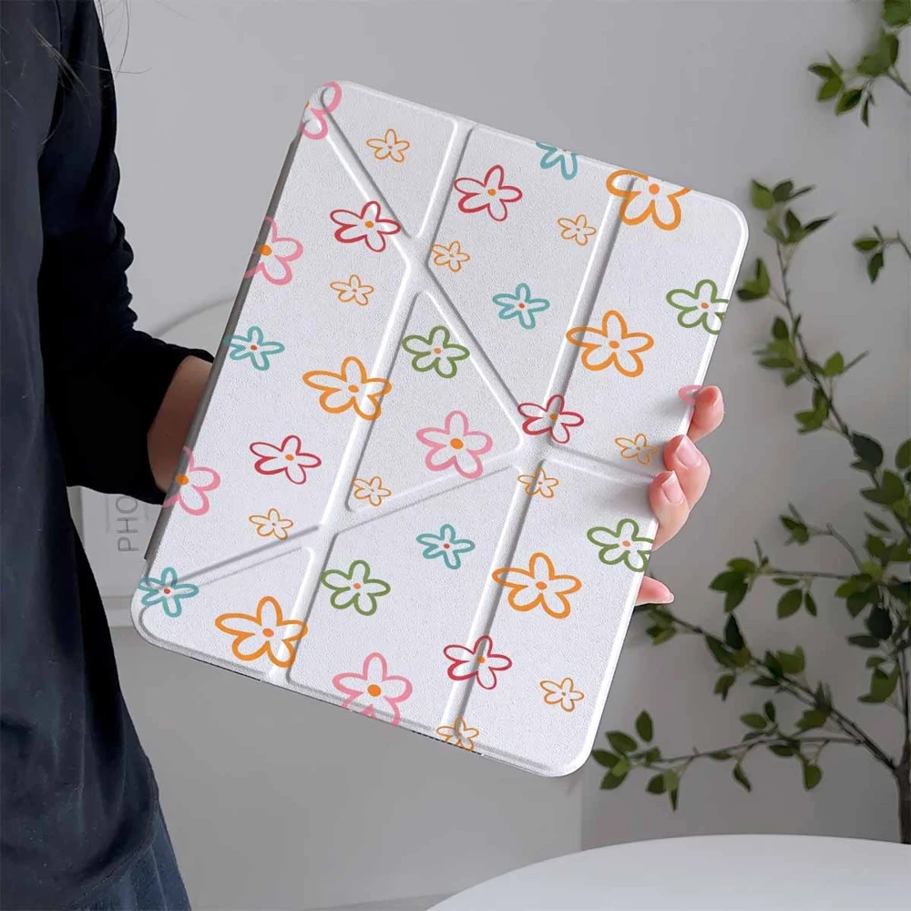 Vibrant Floral Protective Tablet Case with Pen Slot