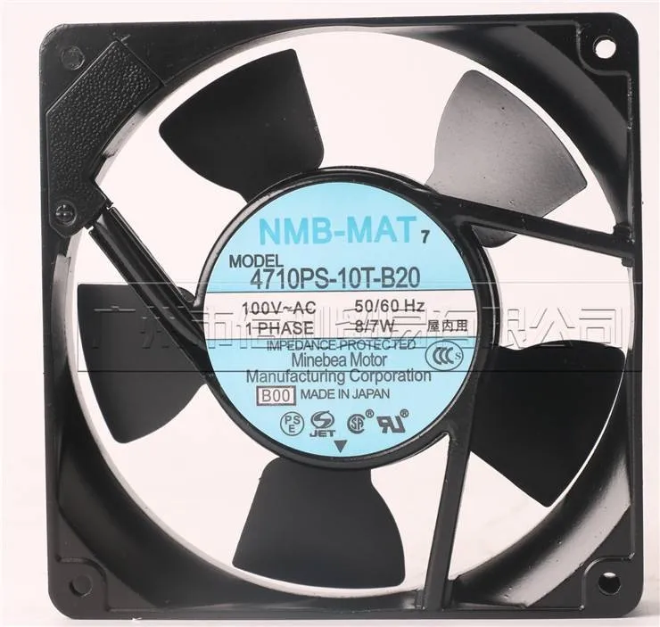 

Аутентичный вентилятор переменного тока Maybella 4710PS-12T-B20 115 в 8/7 Вт 12 см 120*120*25 мм с металлической рамой
