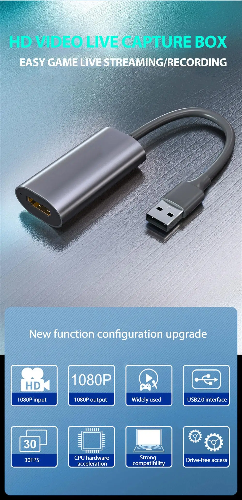 

Мини-адаптер 1080p Портативный Micro для Macbook видеозахват Usb 2,0 надежная видеокарта