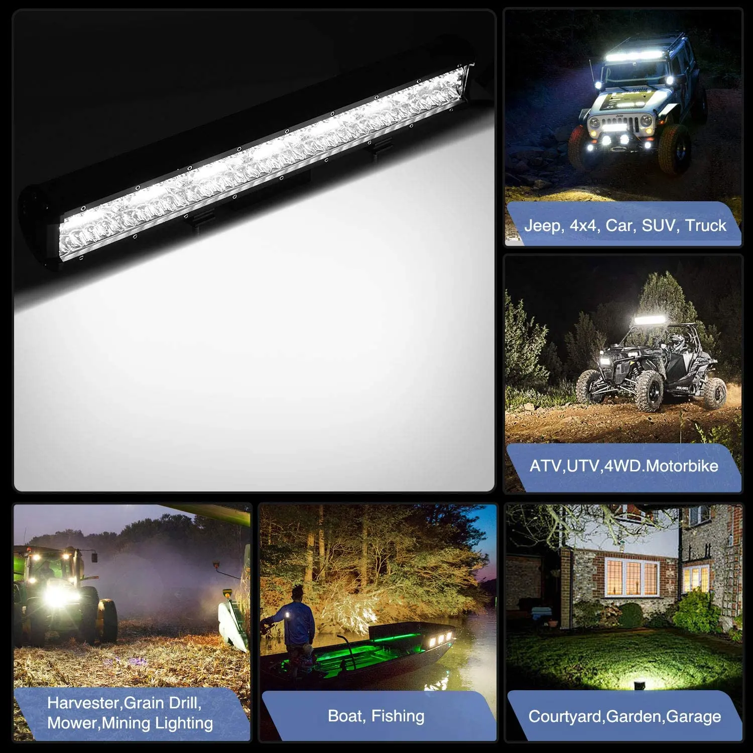 NLpearl 오프로드 스팟 플러드 콤보 LED 바 작업등, ATV UTV 지프 라다 니바 4x4 트럭 보트 SUV용, 12V, 24V