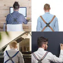 Fashion Suspenders Adjustable For Men Side Clip Style 2.5cm Wide Tall Elastic X Shape Suspender Hip-clip Trouser Braces Dad Z1z9