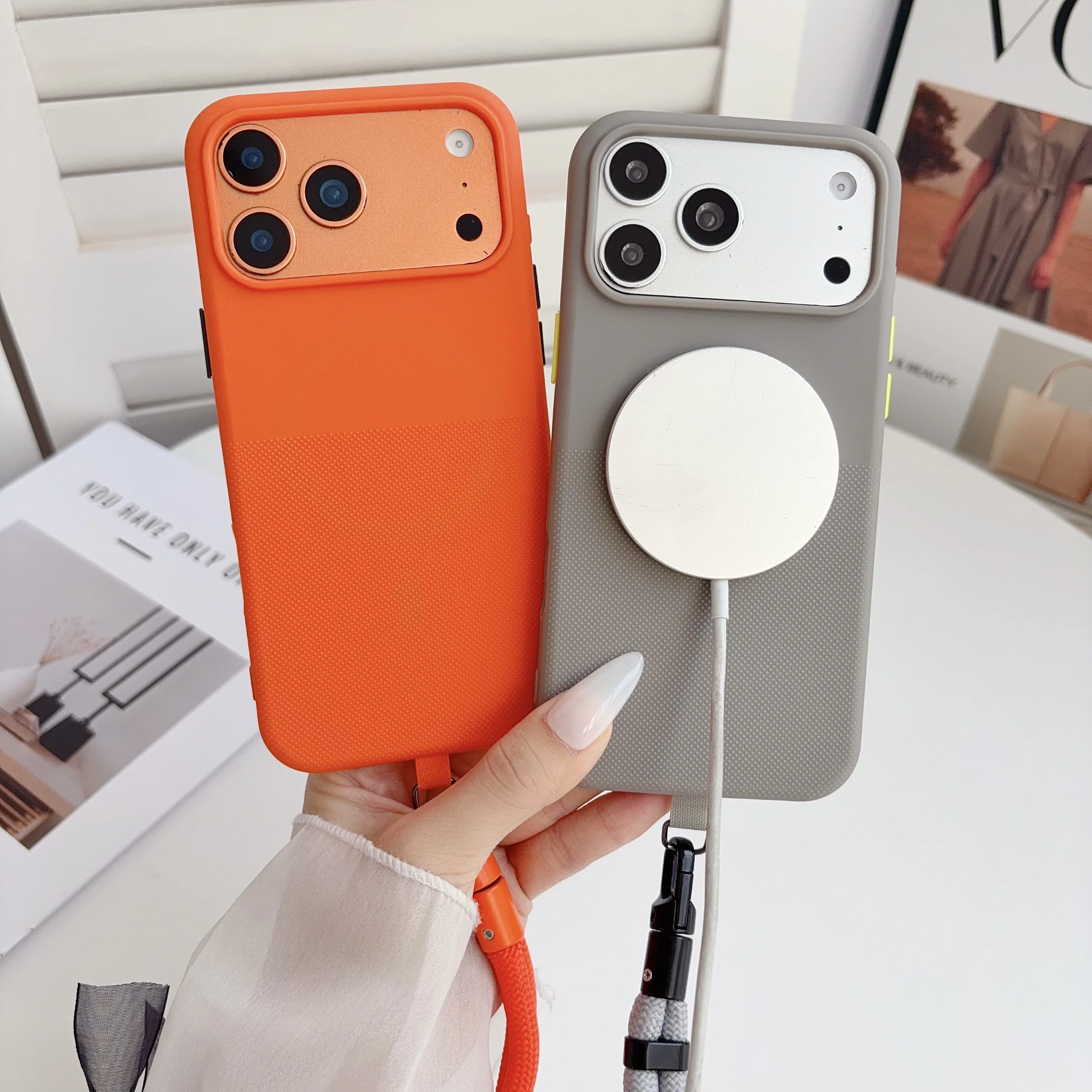 Adjustable Crossbody Lanyard Shockproof Phone Case with MagSafe Matte Finish