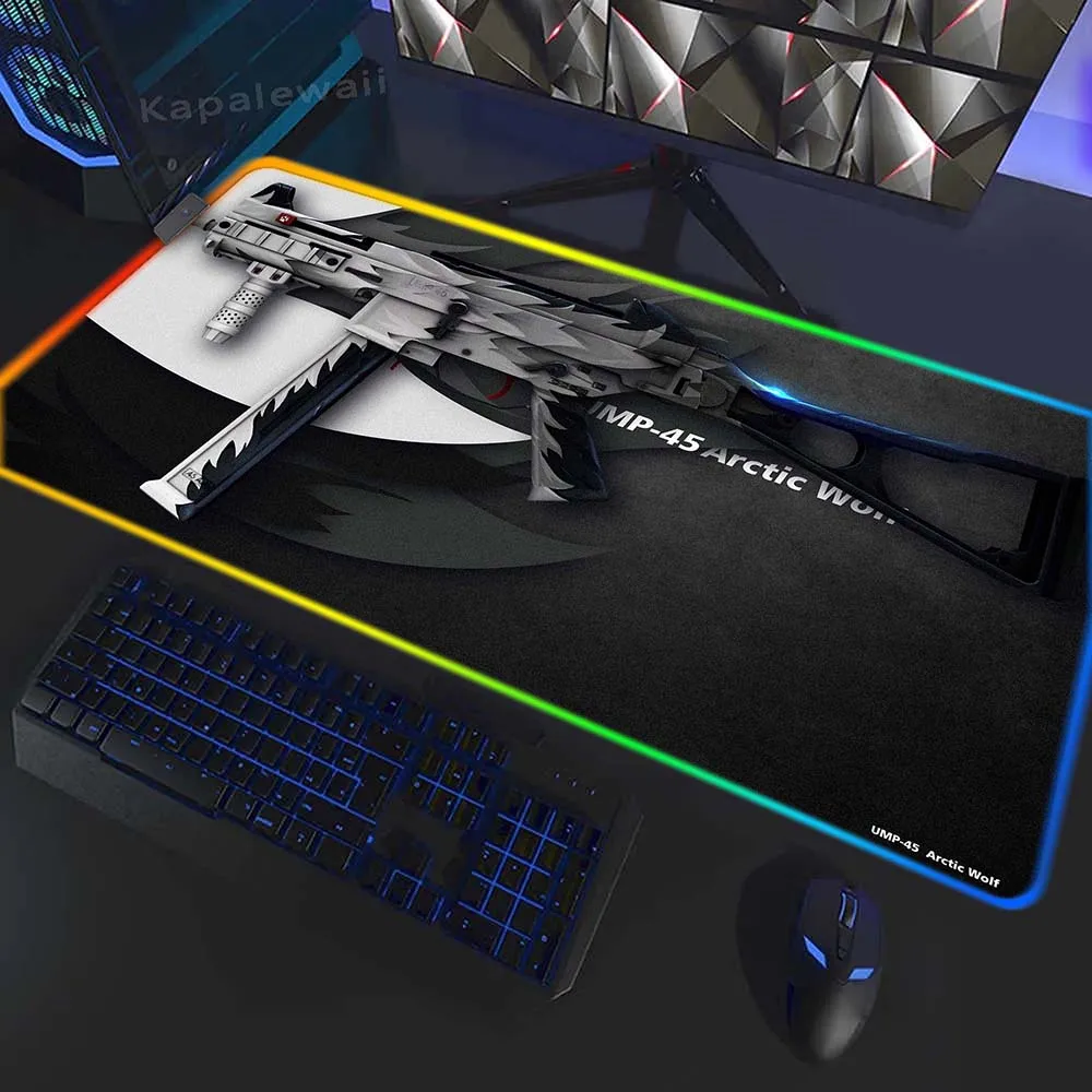 

CS GO Game Mousepad Glowing USB LED Large Mouse Pad Setup Gamer Mouse Mat Desk Mats RGB Gaming Table Carpet Pads XXL 900x400mm