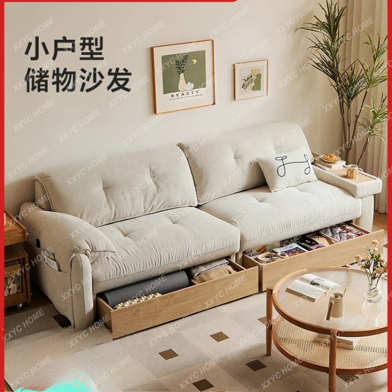 

Modern Simple Imitation Cotton and Linen Fabric Sofa Living Room Elephant Ear Sofa