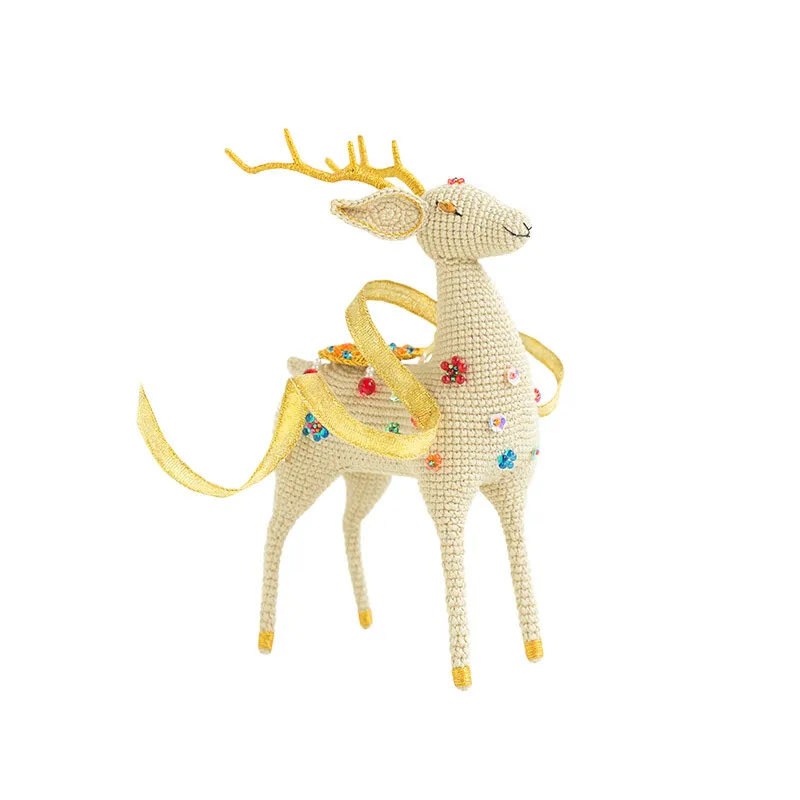 Sunsan's Family Crochet Diy Package The Nine-color Deer King Doll Material Bag Knitting Crochet Dolls Soft Yarn Cotton Toys