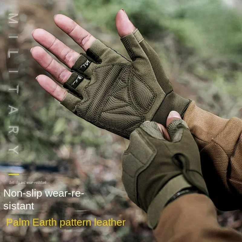 Hunting Gloves Men Women Half Finger Outdoor Mountaineering Cycling