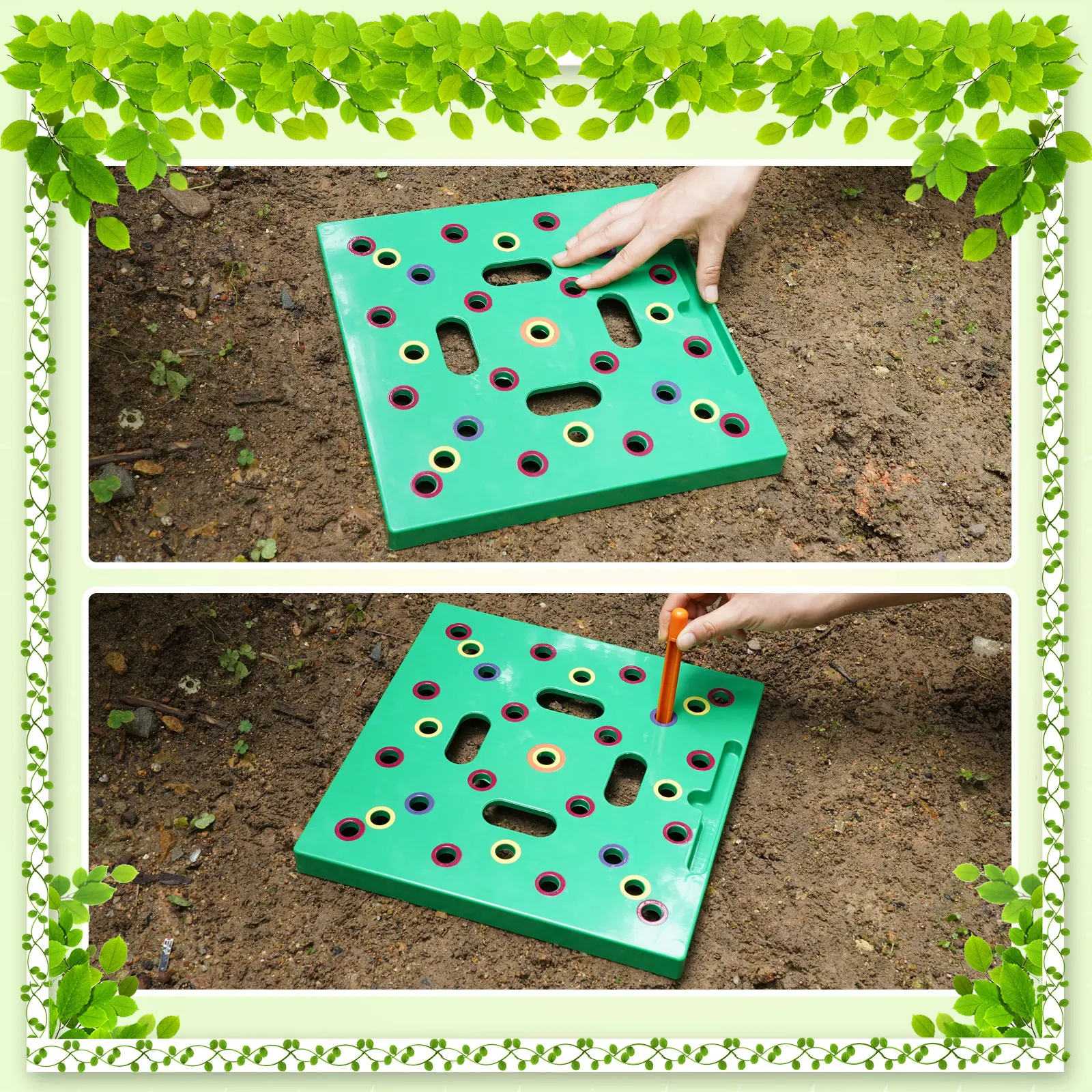 Seed Sowing Tool Template For Garden Seed PlantingSeed Spacing Template  Seedling Spacer Tool Durable Square Foot Gardening