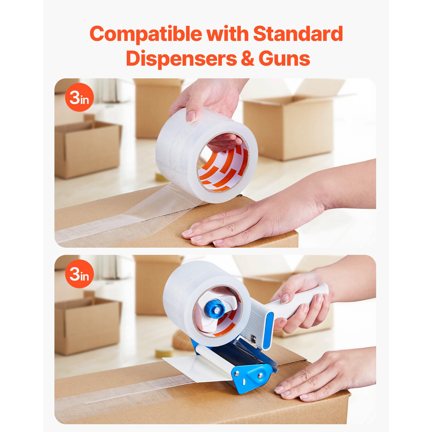 Clear Adhesive Packaging Tape for Office and Home Use