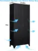 Storage Cabinet with Lockable Doors, Functional Garage Storage Cabinet, Tool Cabinet Garage Organization Cabinet with Hanging Ro 3