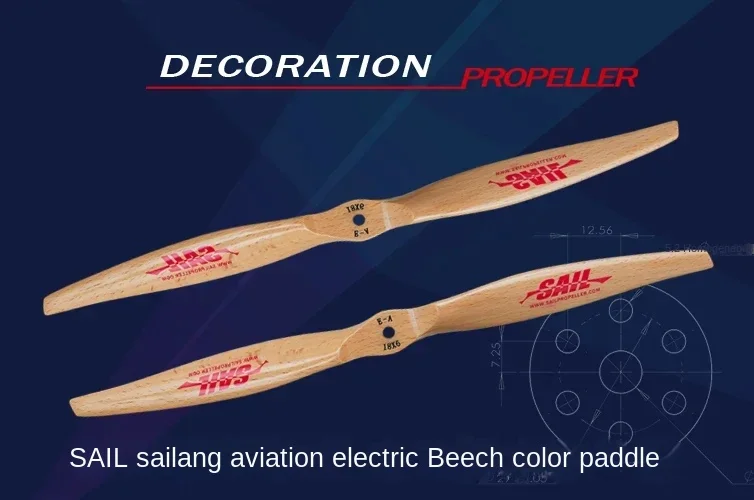 SAIL Hocheffizienter elektrischer CW-Propeller aus Buche für bürstenlosen Motor
