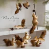 Cute Artificial Squirrel Pendant Christmas Tree Hangings Ornaments Simulated Squirrel Craft Xmas Garden Doll Pendant Decorations 3