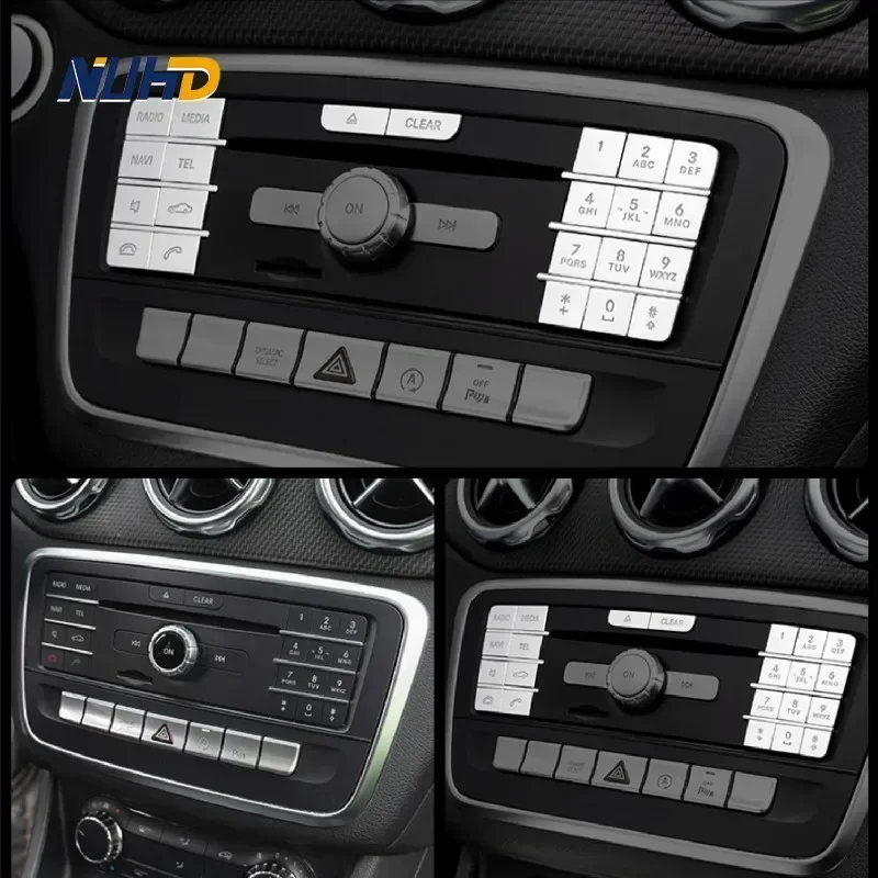 

Center Console CD Multimedia Buttons Decals Trim For Mercedes Benz GLA X156 CLA C117 A B Class W176 W246 Car Interior Stickers