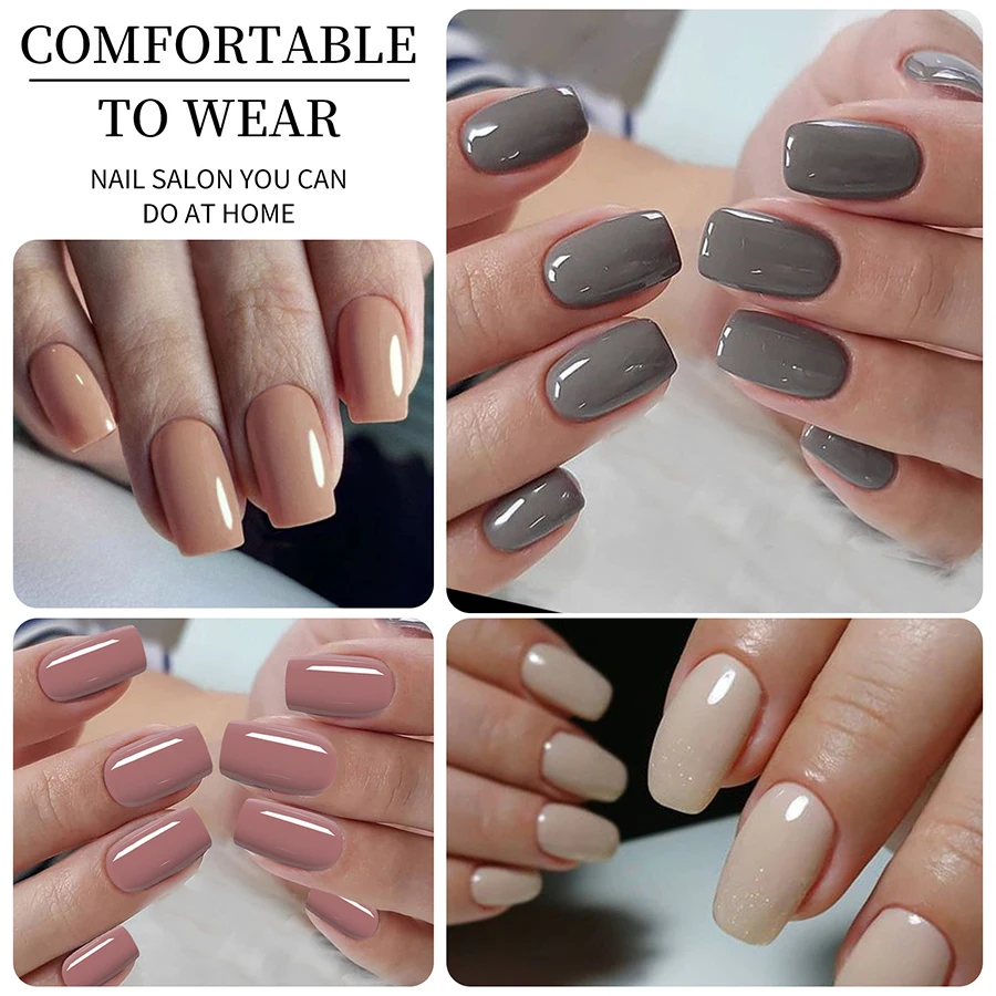 96 Stück kurze, vollflächige, matte Nägel zum Aufdrücken, einfarbig, einfach anzubringende künstliche Nagelspitzen für schnelle Maniküre – Detail 5