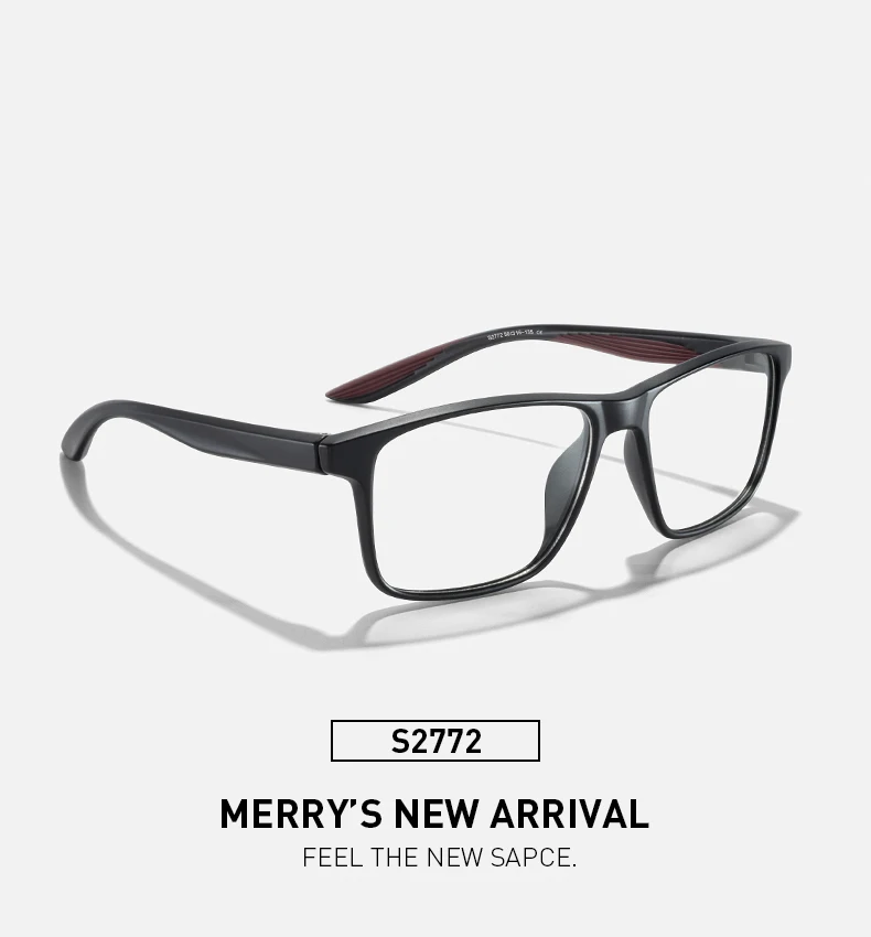 MERRYS DESIGN Männer Sport Brillengestelle TR90 Brillen Outdoor Sport Quadratische Brillengestell Myopie Brillen S2772 – Detail 1