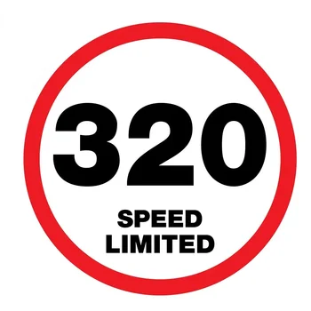 Personality Warning Speed Limit Sign 320 Warning Do Not Slow Car Decals Creative Scratch Decorative Accessories, 10cm 1