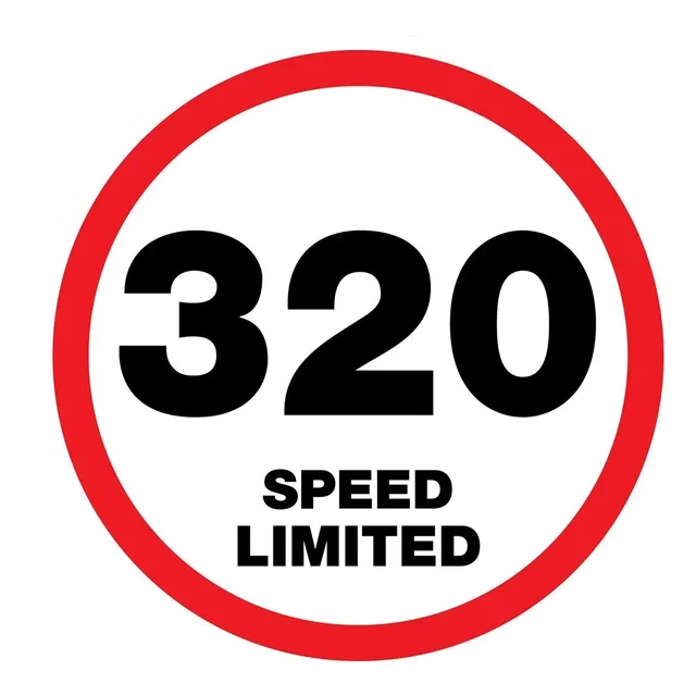Personality Warning Speed Limit Sign 320 Warning Do Not Slow Car Decals Creative Scratch Decorative Accessories, 10cm 1