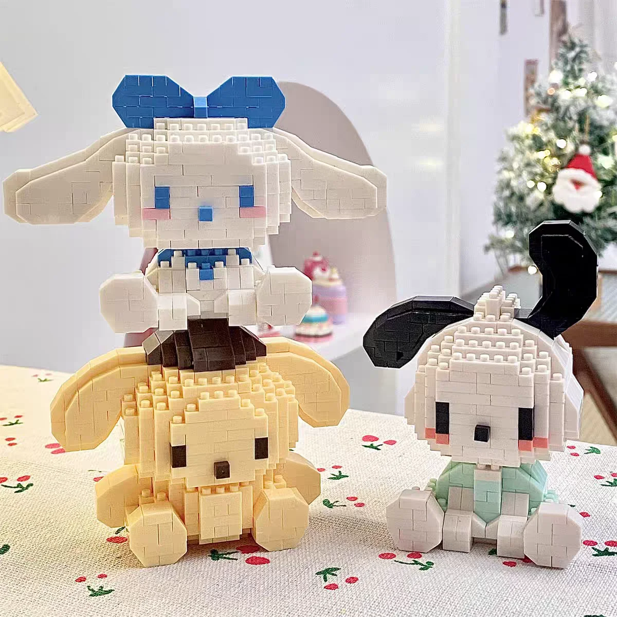KEEPPLEY Sanrio Anime Hello Kitty My Melody Cinnamoroll Pompompurin Kuromi Building Blocks Girl Kid Holiday Christmas Gift 2