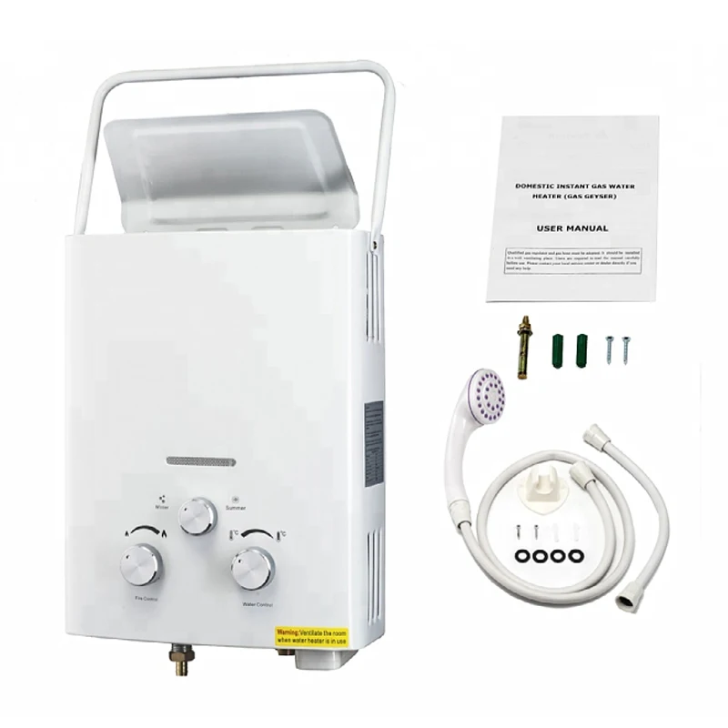 6L/min Instant Tankless Hot Water Heater Boiler + Shower Head LPG Gas 12KW home appliance Gas water heater