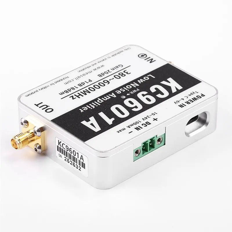 CJSD-KC9601A 380Mhz-6Ghz 20Db 고이득 저잡음 증폭기 모듈 LNA 모듈 USB 전원 공급 장치