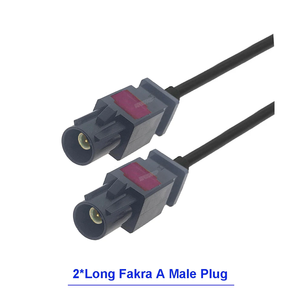 RG174 Cable Long Fakra A/B/C/D/E/F/G/H/I/K/M/Z Male to Male Adapter Car GPS Navigation Antenna Extension Cord RF Coax Pigtail